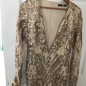 Boohoo Sequin Detailed Dress